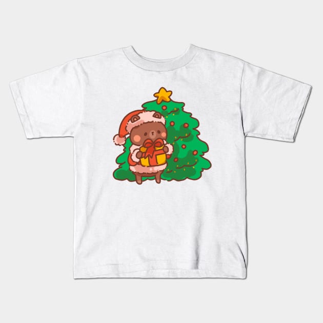 Beary Merry Christmas Kids T-Shirt by vooolatility